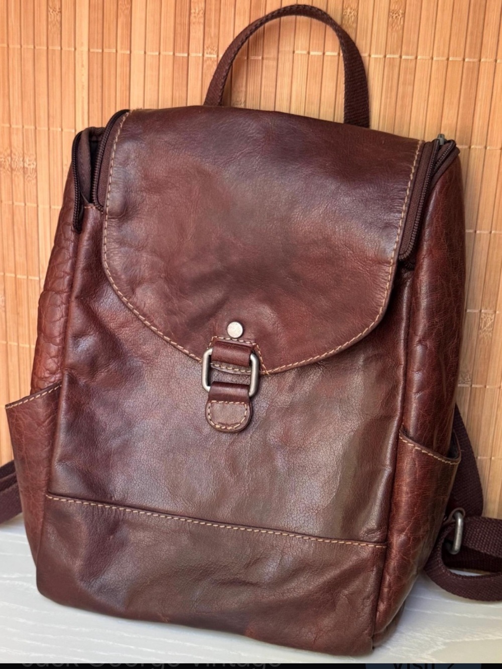 Jack Georges Unisex Brown Leather Backpack - Classic City Bag
